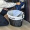 Wickerwise Handwoven Laundry Basket with Liner & Handles - Boho Decorative Storage Hamper for Clothes Blankets Pillows and Towels - Ideal for Laundry Room Bathroom Bedroom and Living Room